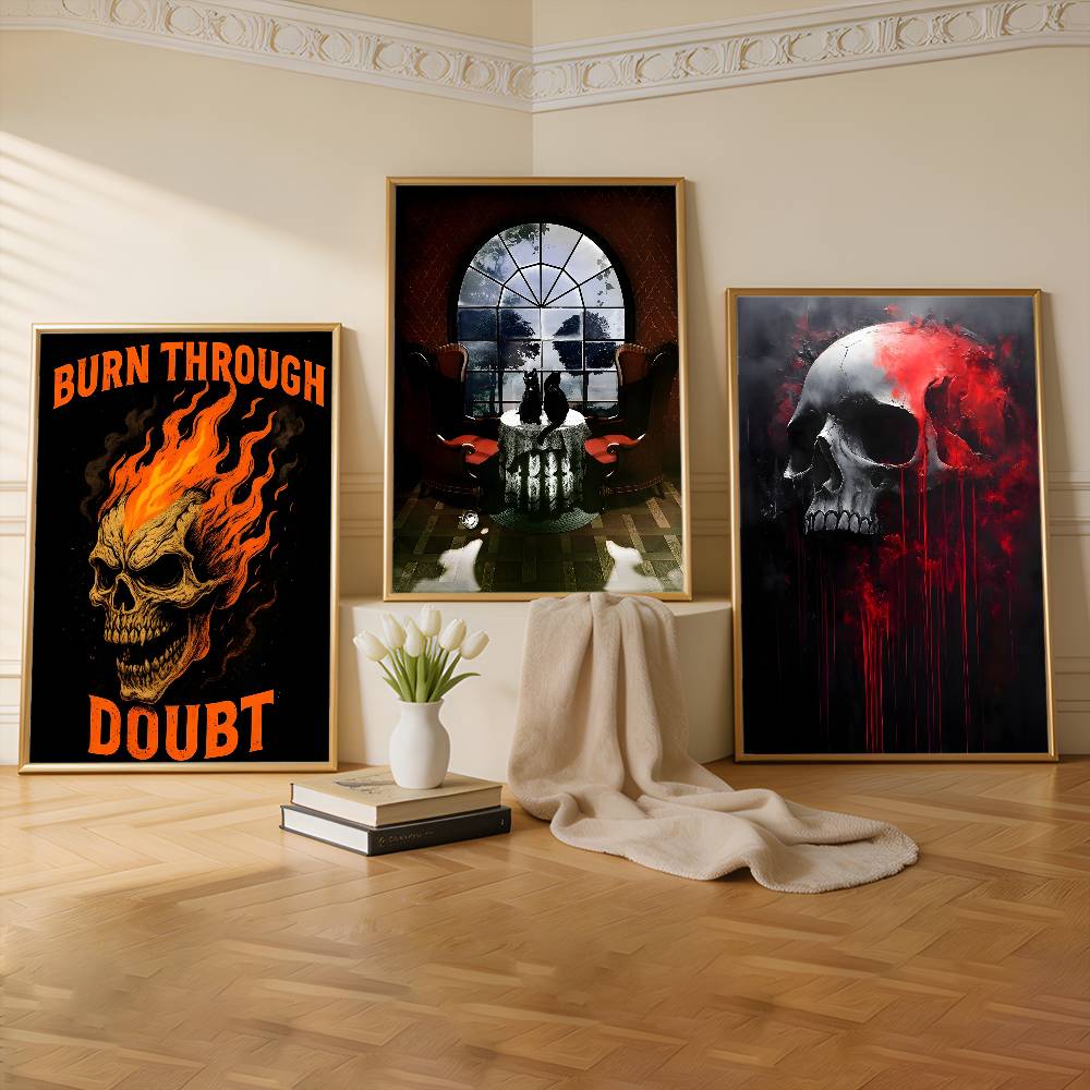 Commercial Printing & Graphics - G-Gothic Skull Art Premium Self Adhesive