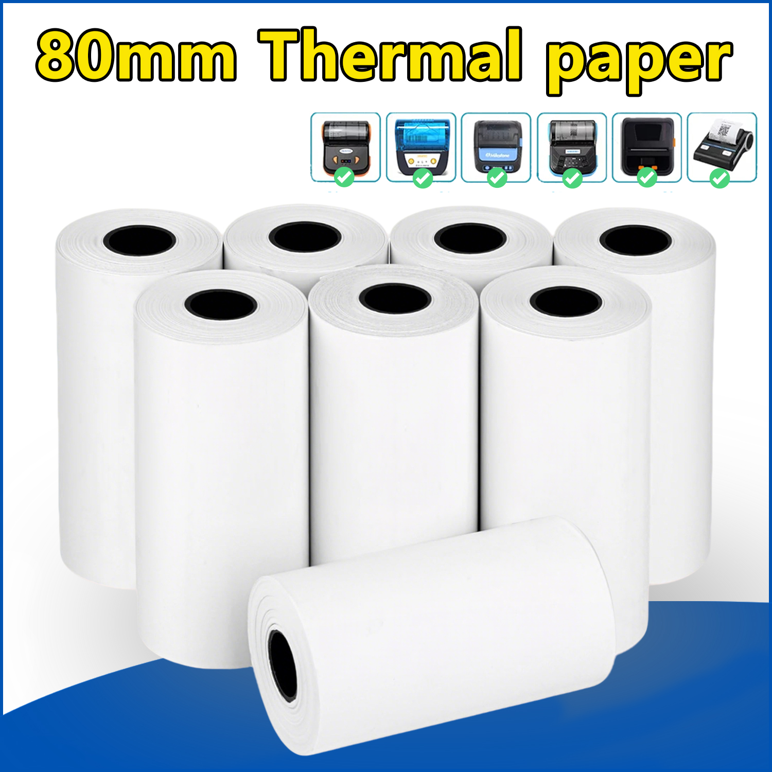 Commercial Printer - 80MM Thermal Receipt Paper 3/6/10 Rolls