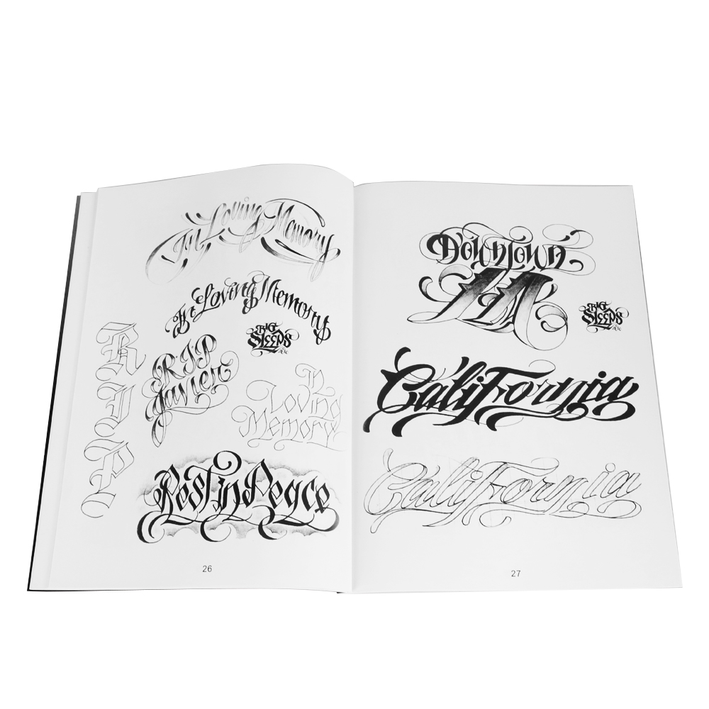 White Toner Transfer Paper - Tattoo Book Design English Words Flash