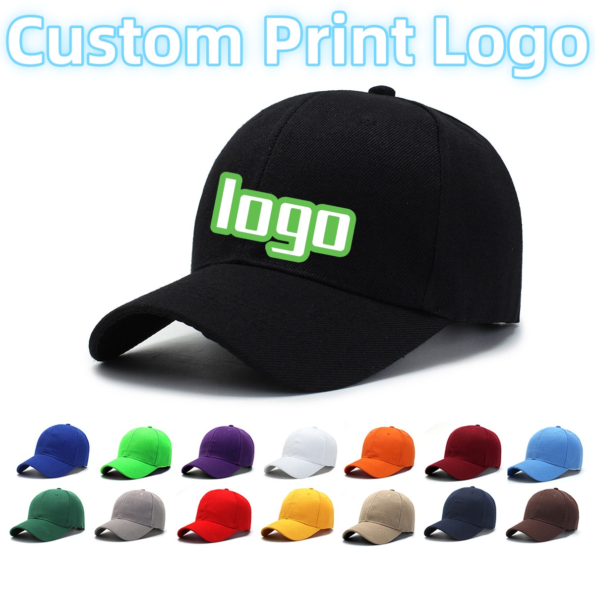 Company Profile Printing - Custom Printed Logo Solid Color Baseball