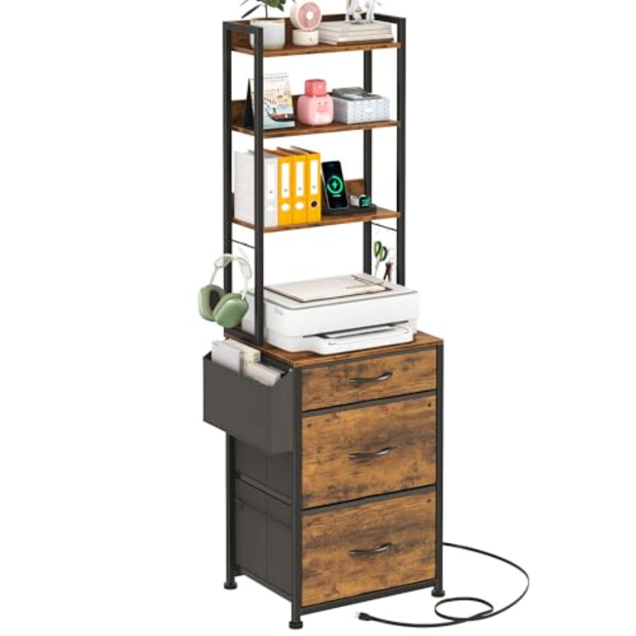 Commercial Printer - 3 Fabric Drawer Tall File Cabinet