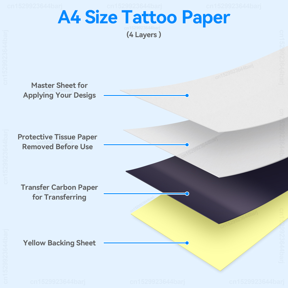 10Pcs A4 Tattoo Transfer Paper – White Toner Transfer Paper recenzja i cena