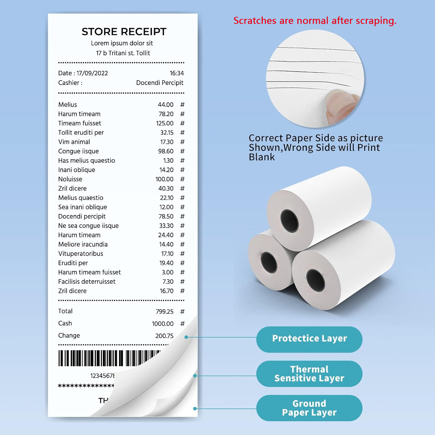 80MM Thermal Receipt Paper 3/6 – Commercial Printer recenzja i cena