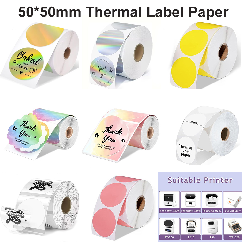 1Roll Round Circle Thermal Pap – Commercial Printer recenzja i cena