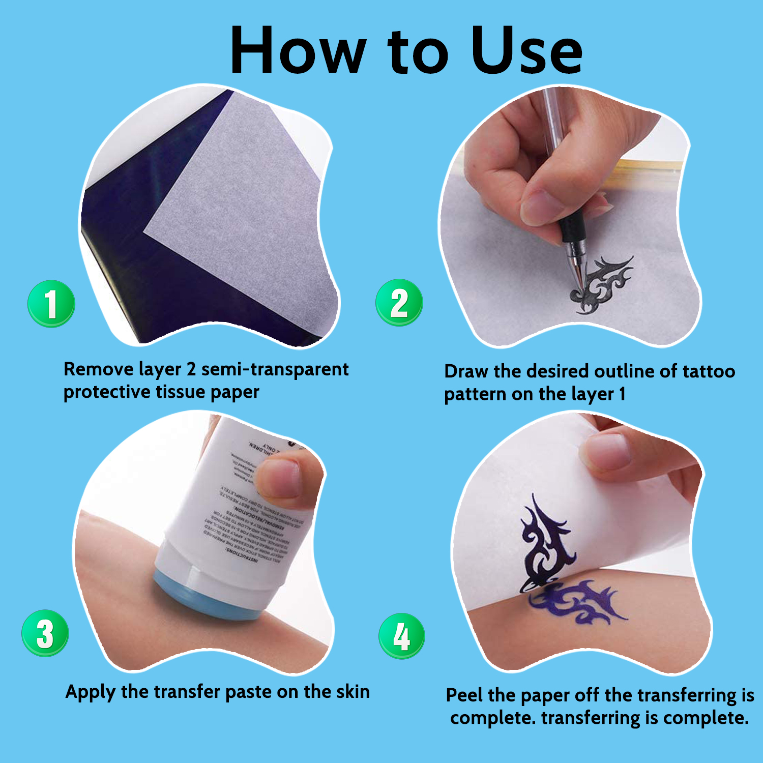 10/50/100Pcs Tattoo Transfer P – White Toner Transfer Paper recenzja i cena