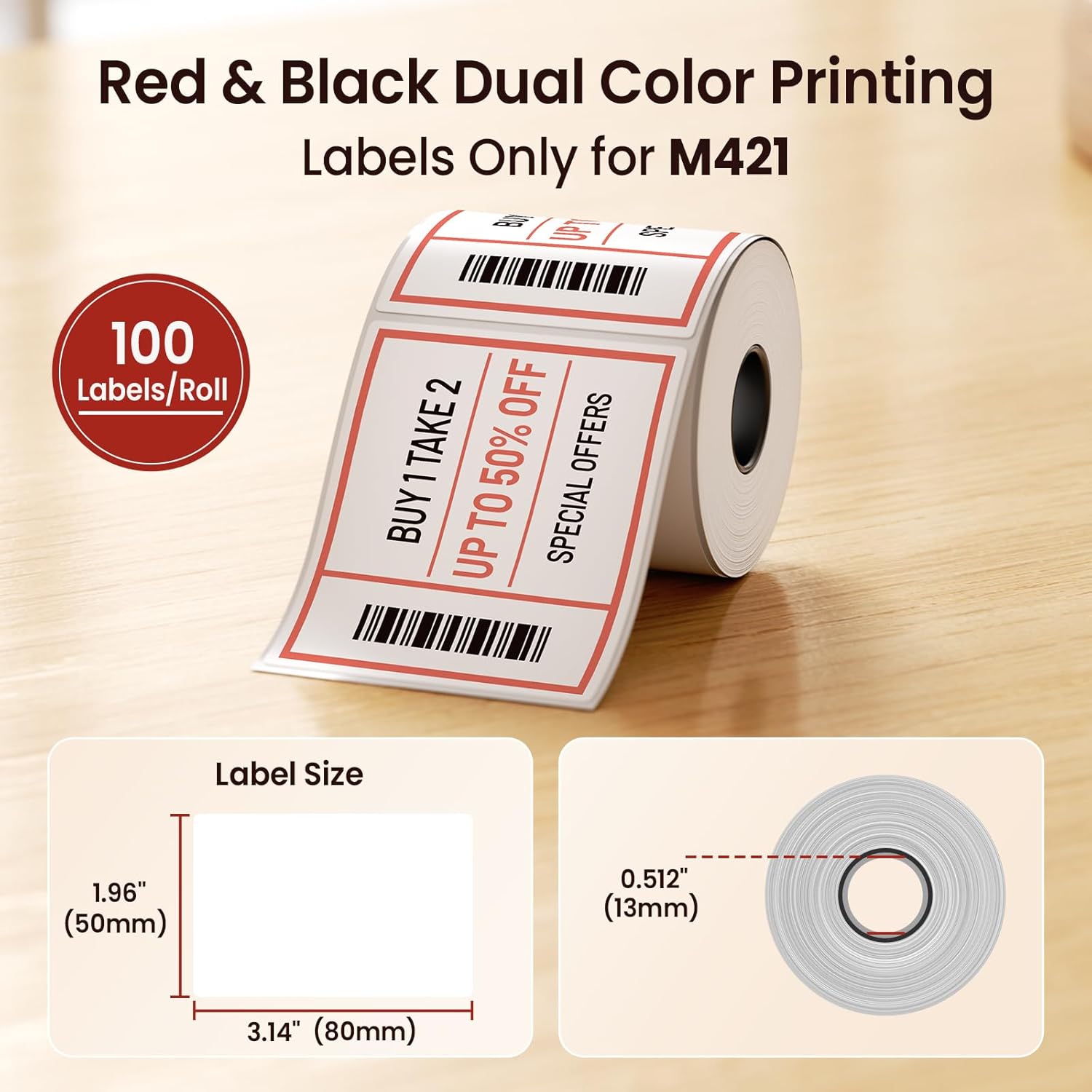 Red & Black Adhesive Thermal L – Commercial Printer recenzja i cena