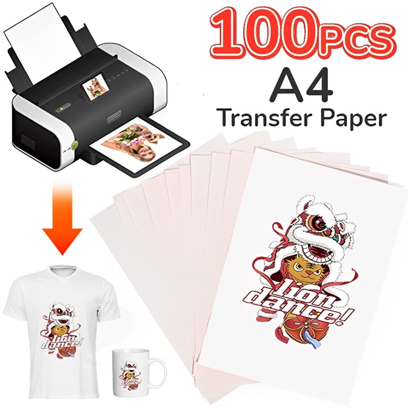 100-10Pcs A4 Sublimation Heat  – White Toner Transfer Paper recenzja i cena