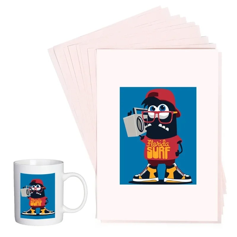 100-10Pcs A4 Sublimation Heat  – White Toner Transfer Paper recenzja i cena