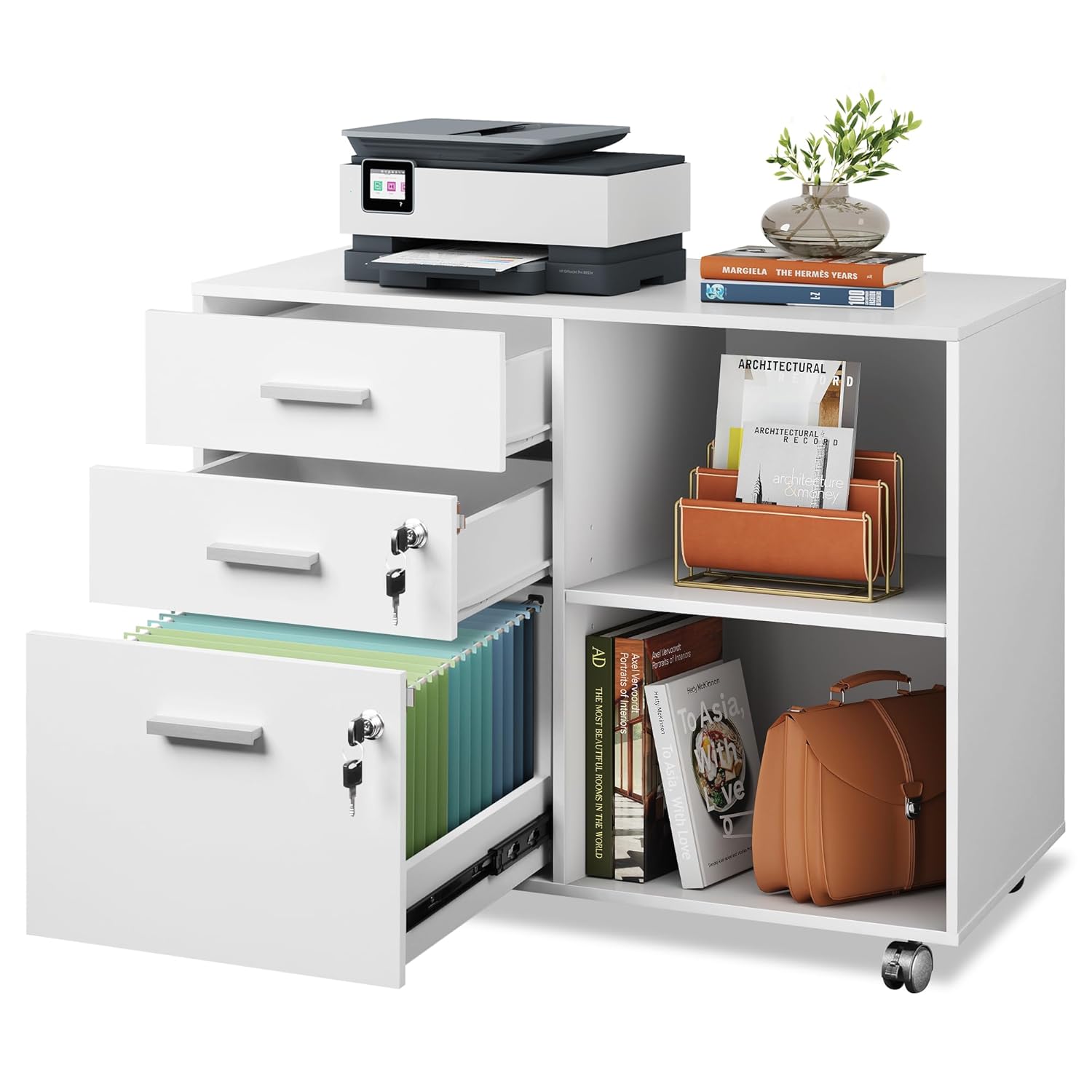 3-Drawer Wood File Cabinet wit – Commercial Printer recenzja i cena