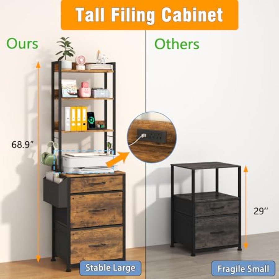 3 Fabric Drawer Tall File Cabi – Commercial Printer recenzja i cena